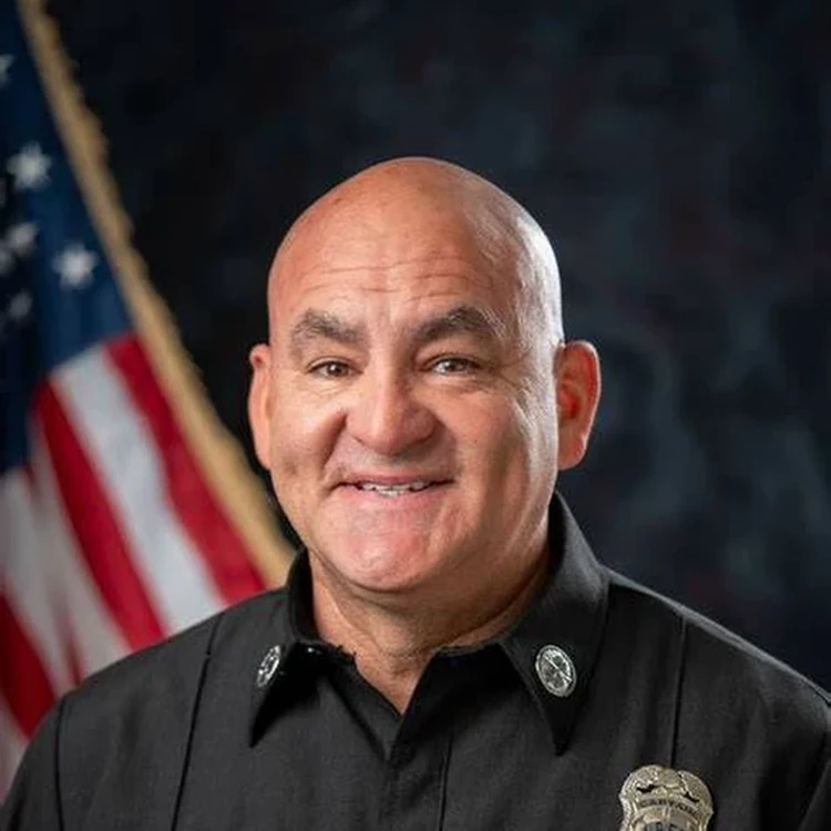 Andy Ruiz’s original Firefighter of the Year portrait in uniform.